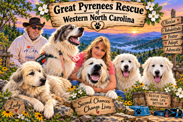 Foster with a Great Pyrenees